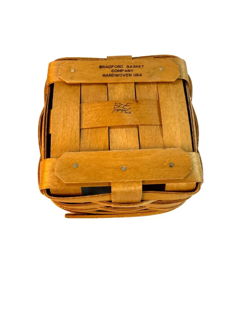 1996 Bradford Wood Woven Basket 5